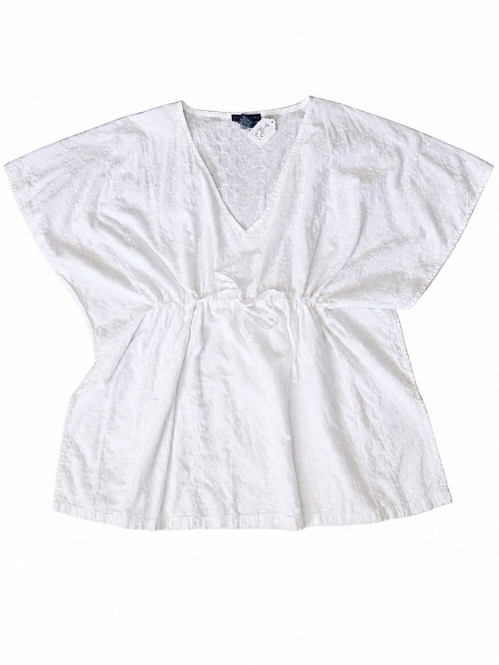 Ralph Lauren White Eyelet Kaftan Swim Cover-Up | Size Medium - Picture 1 of 12